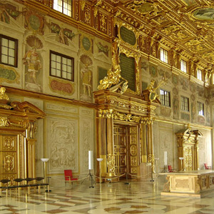 Der Goldene Saal gilt als einer der Glanzpunkte der Innengestaltung der Renaissance in Deutschland. Quelle: S.&nbsp;Kerpf/Stadt Augsburg