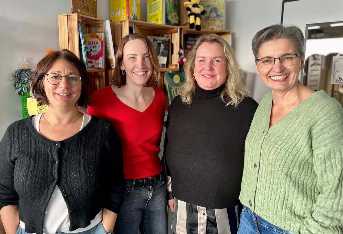 v.l.n.r. Martina Reutter (Sozialregion Süd), Andrea Weishaupt (Sozialregion Nord/West), Franziska Lübke (Sozialregion Ost) und Barbara Hettenkofer (Sozialregion Mitte)