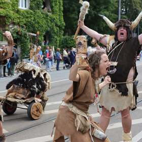 auch die wilden Germanen waren dabei beim Festumzug