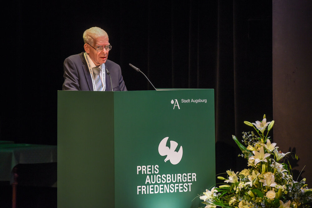 Verleihung des Augsburger Friedenspreises 2025 an Dr. Josef Schuster, Vorsitzender des Zentralrats der Juden in Deutschland.