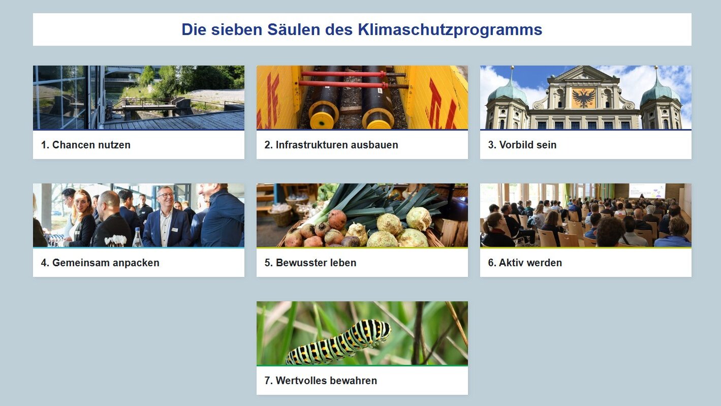 Screenshot der Webseite Klimabilanz Augsburg.de