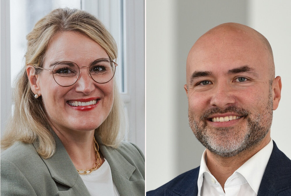 Porträtbilder von OB Eva Weber und Sozialreferent Martin Schenkelberg