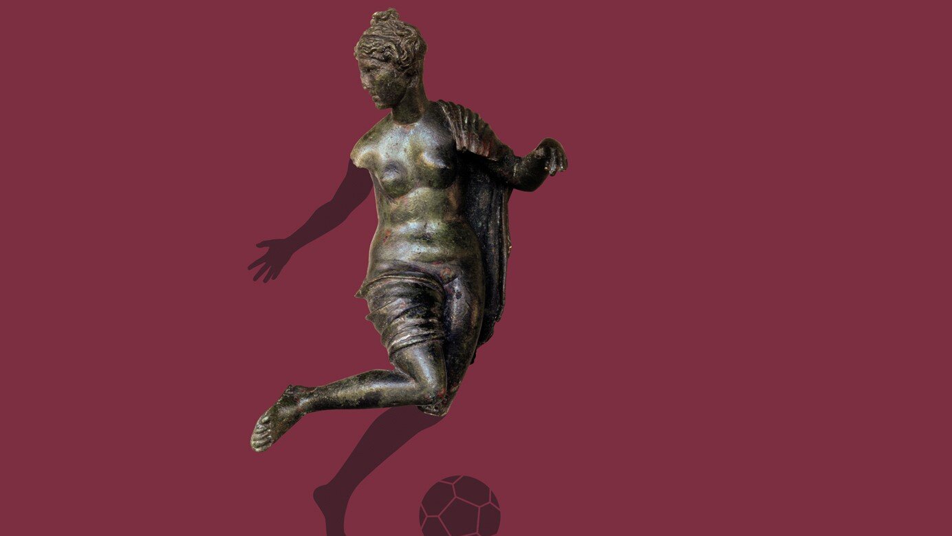 Römische Venusstatuette aus Augsburg mit Fussball