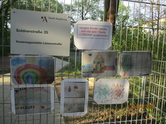  Kinder aus der städtischen Kita Lützowstraße antworten auf den Corona-Brief