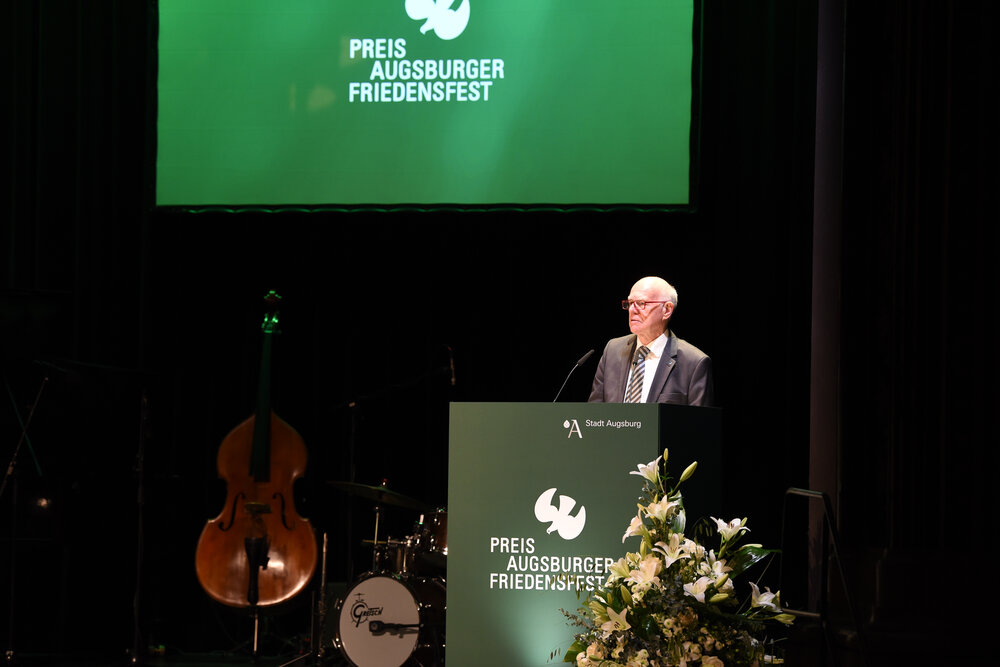 Verleihung des Augsburger Friedenspreises 2025 an Dr. Josef Schuster, Vorsitzender des Zentralrats der Juden in Deutschland.