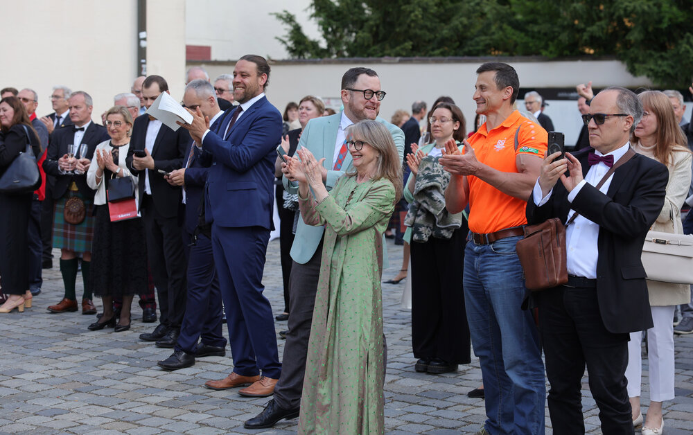 Festakt anlässlich der Jubiläen mit Inverness und Liberec im Augustanasaal. Foto: Michael Hochgemuth/Stadt Augsburg.