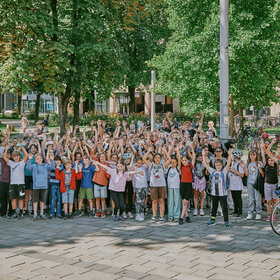 Sternfahrt von Augsburger Schulen 