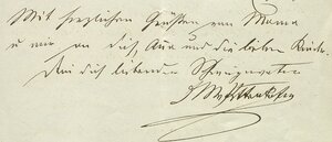 Brief von Max von Pettenkofer an seinen Schwiegersohn August Riedinger (Stadtarchiv Augsburg, Einzelstücke, Nr. 128)