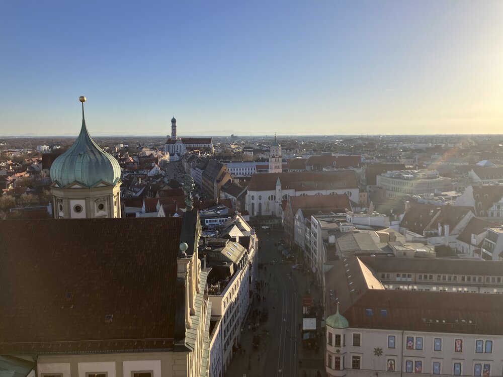 Blick über Augsburg Richtung Ulrich