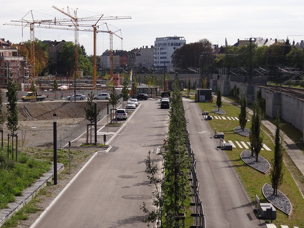 Baumaßnahmen am Äußeren Ladehof nach der Freistellung.