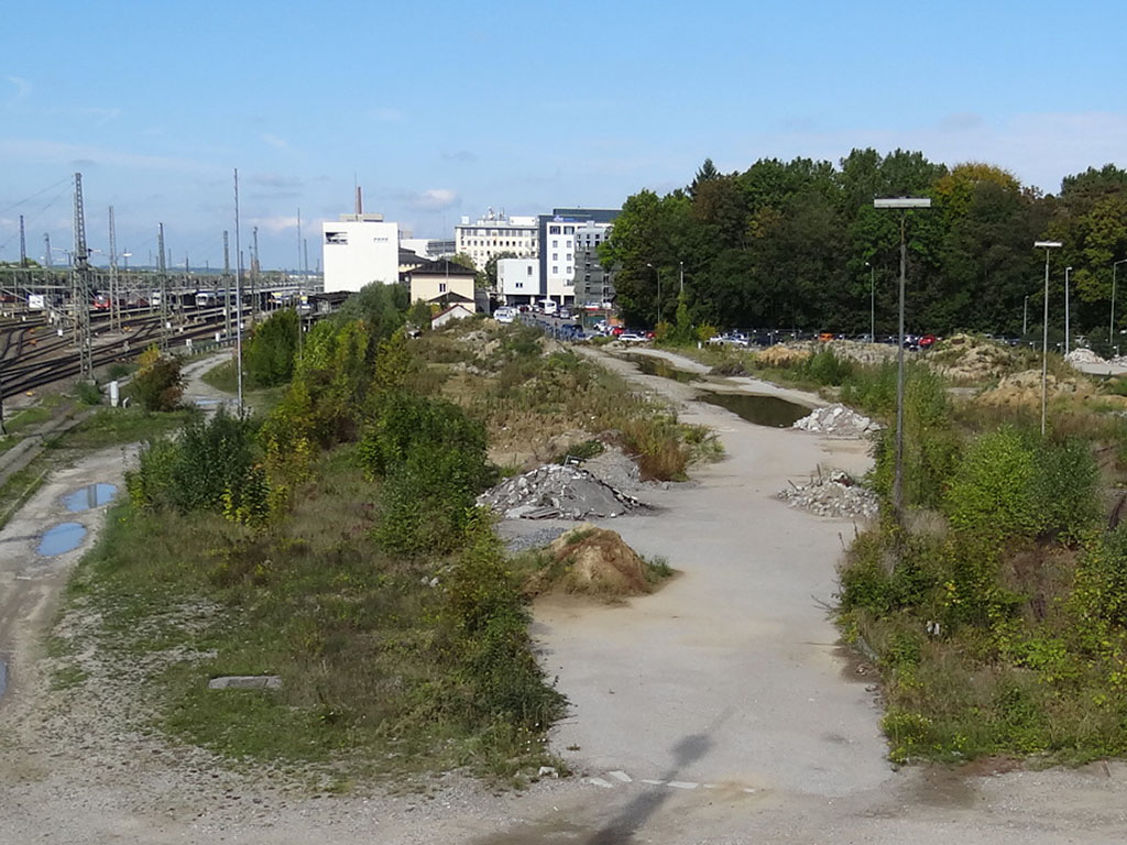 Der mittlere Ladehof diente einst Bahnbetriebszwecken.