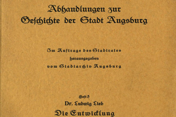  Band 3 Die Entwicklung der Augsburger Effektenbörse (1816 - 1896) Dr. Ludwig Lieb - 1930 Leider vergriffen 