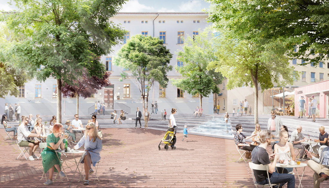 Mit der neuen Brunnenkammer werden die Voraussetzungen für einen modernen Wasserbrunnen mit Fontänen geschaffen