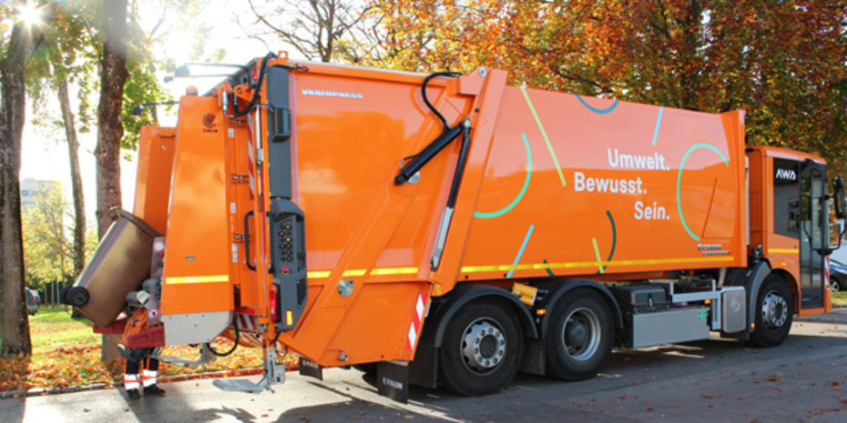 Müllauto des AWS. Foto: AWS Müllauto des AWS. Foto: AWS