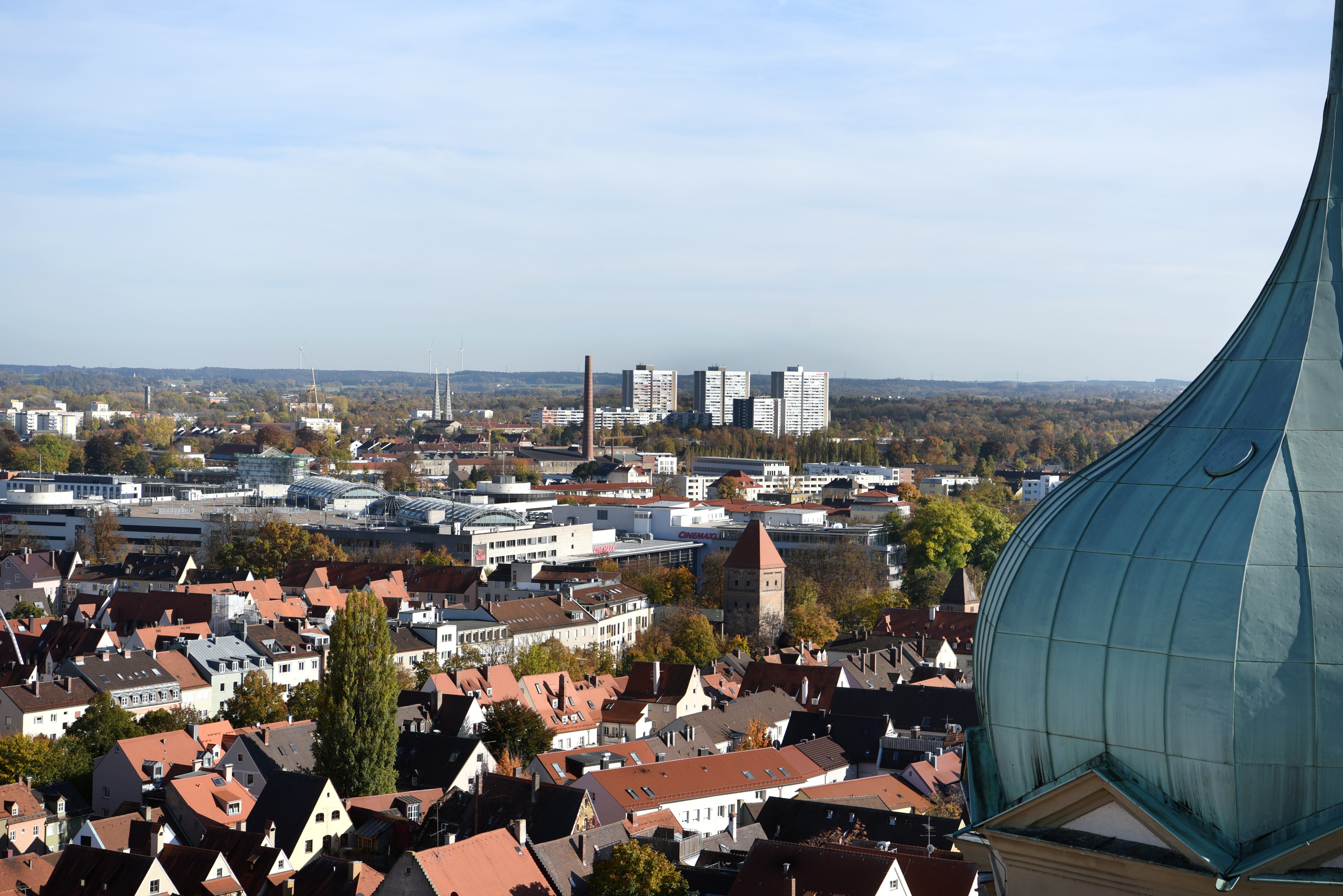 Blick vom Perlachturm auf die Stadt Ausgburg